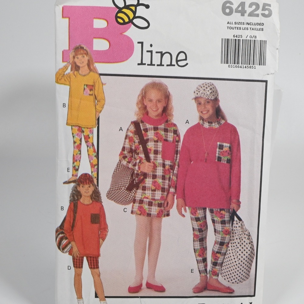 Butterick 6425 Sewing Pattern Girls Size S-L Uncut Factory Folded